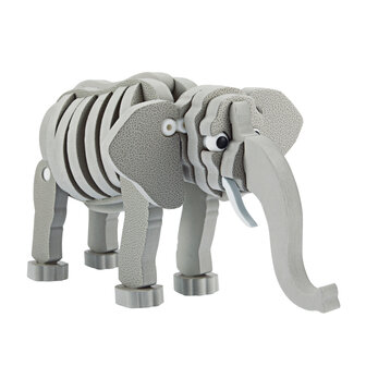 Toi-toys 3D Puzzel Olifant Junior 31,5 Cm Foam Grijs 75-delig