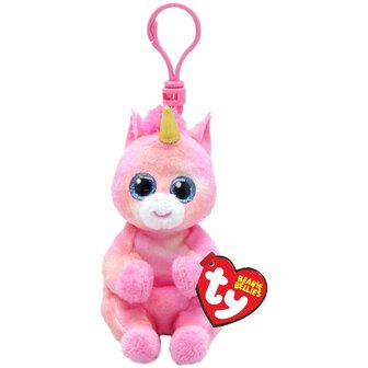 TY Beanie Babies Bellies Clip Knuffel Unicorn Skylar 10 cm