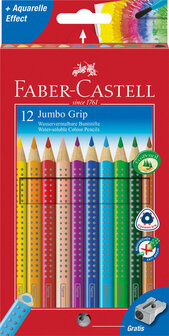 Faber Castell FC-110912 Kleurpotlood Jumbo GRIP Etui &agrave; 12 Stuks