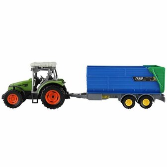 Dutch Farm Tractor met Trailer 1:32