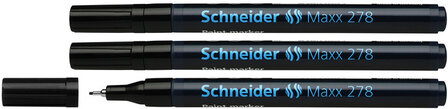 Schneider S-127801-3 Lakmarker Maxx 278 0,8 Mm Zwart Set Van 3