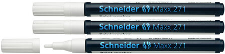 Schneider S-127149-3 Lakmarker Maxx 271 1-2 Mm Wit Set Van 3