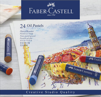 Faber Castell FC-127024 Oliepastels Creative Studio Etui A 24 Stuks.