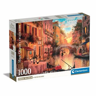 Clementoni High Quality Collection Puzzel + Poster Veneti&euml; 1000 Stukjes