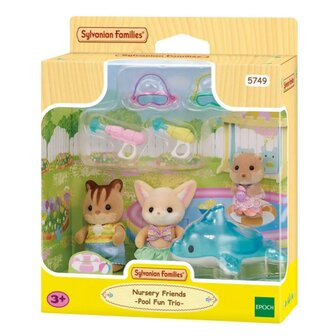 Sylvanian Families 5749 Trio Peutervriendjes Zwembad Fun