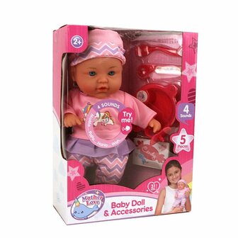 Mother Love Babypop 31 cm + Accessoires + Geluid