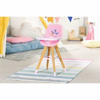 Baby Born Scandinavische Eetstoel Hout/Roze