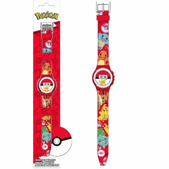 Pok&eacute;mon Digitaal Horloge Rood