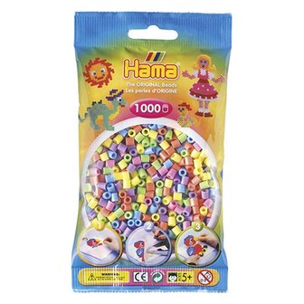 Hama Strijkkralen Pastelkleuren 1000 Stuks