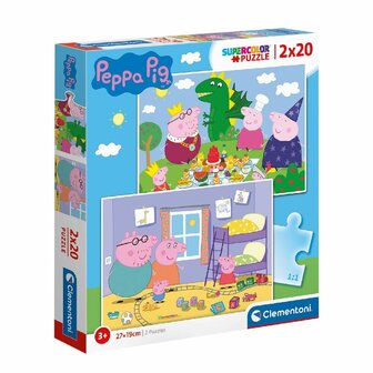 Clementoni Supercolor Puzzel Peppa Pig 2x20 Stukjes