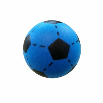 Soft Voetbal 20 cm Blauw/Zwart