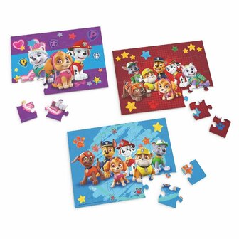 Paw Patrol 3in1 Houten Puzzel in Doosje 3x24 Stukjes