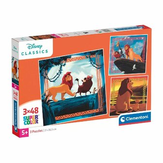 Clementoni Supercolor Puzzel The Lion King 3x48 Stukjes