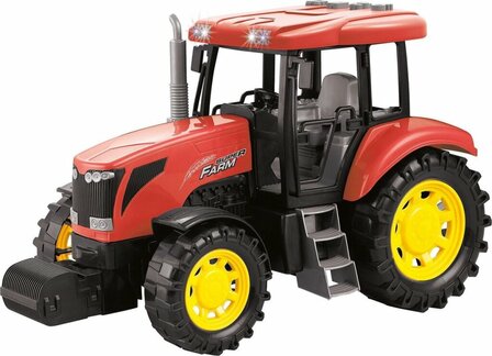 Toi-Toys Tractor Rood met Licht en Geluid