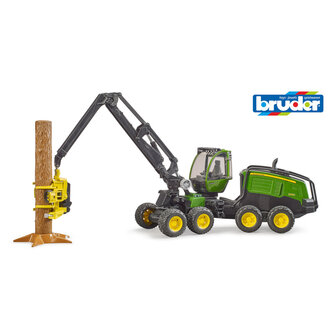 Bruder 02135 John Deere 1270G Boomrooimachine + Boomstam 1:16