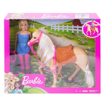 Barbie Pop en Paard met Accessoires