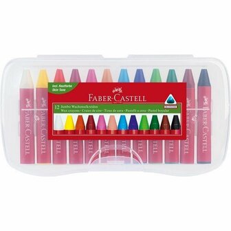 Faber Castell FC-120011 Jumbo Waskrijt 12 Stuks