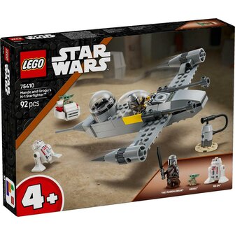 Lego Star Wars 75410 Mando en Grogu&#039;s N-1 Starfighter