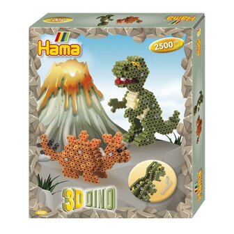 Hama Strijkkralen 3D Dino&#039;s Set 2500 Stuks