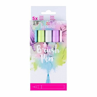 Ecoline Brush Pen Pastel 5 Stuks