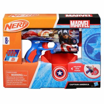 Nerf Captain America Blaster + 10 Darts