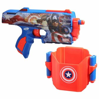 Nerf Captain America Blaster + 10 Darts