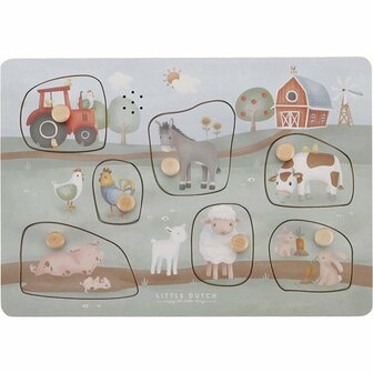 Little Farm Houten Geluiden Puzzel 7 Stukjes