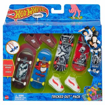 Hot Wheels Fingerboards + Schoenen 4-Pack Assorti