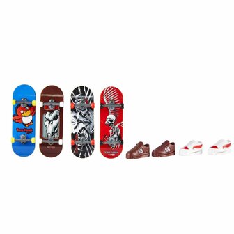 Hot Wheels Fingerboards + Schoenen 4-Pack Assorti