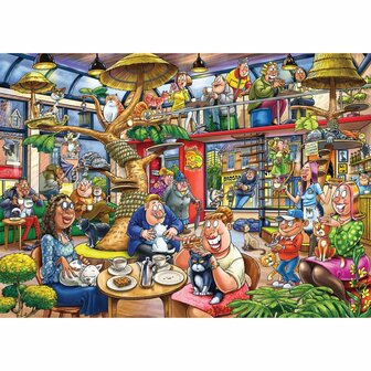 Jumbo Wasgij Puzzel Mysterie Kat en Muis Spel 1000 Stukjes