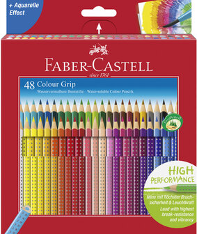 Faber Castell FC-112449 Kleurpotlood FC Grip 48 Stuks 2 Rijen Van 24 Stuks Kartonetui