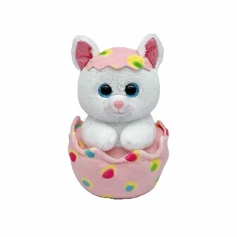 TY Beanie Boo Lente Knuffel Kat Giggles in Ei 15 cm