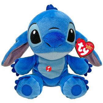 TY Beanie Babies Disney Knuffel Stitch 15 cm + Geluid