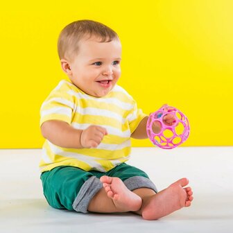 Oball Rattle Easy Grip Roze