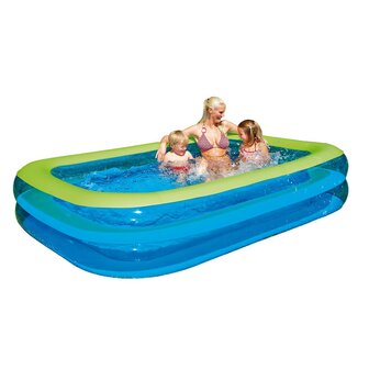 Wehncke Family Opblaas Zwembad 262x175x50 cm Blauw/Groen