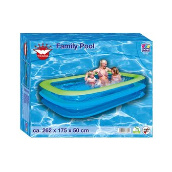 Wehncke Family Opblaas Zwembad 262x175x50 cm Blauw/Groen