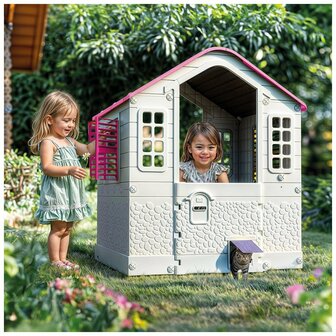 Dolu Speelhuis Wit/Roze