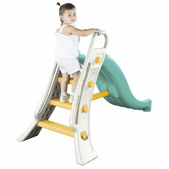 Dolu Big Waterglijbaan 145x166x78 cm Wit/Groen