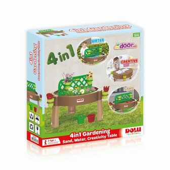 Dolu 3076 4in1 Tuin-Speeltafel 80x80 cm