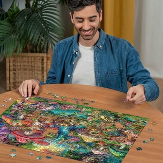 Ravensburger Puzzel Merry Mushroom Village 1000 Stukjes