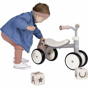 Smoby Rookie Loopfiets Roze/Grijs/Wit