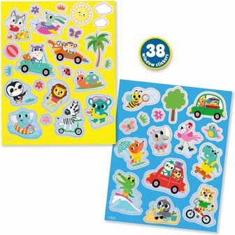 SES Creative Raamstickers Voertuigen 38 Stuks
