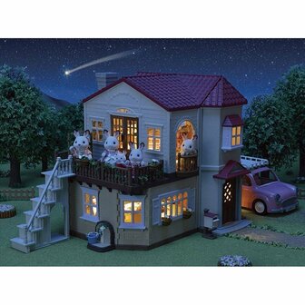 Sylvanian Families 5708 Groot Poppenhuis met Geheime Speelkamer + Licht