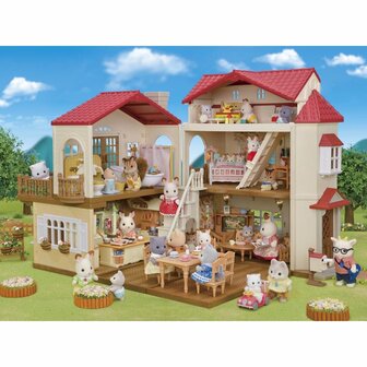 Sylvanian Families 5708 Groot Poppenhuis met Geheime Speelkamer + Licht