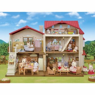 Sylvanian Families 5708 Groot Poppenhuis met Geheime Speelkamer + Licht
