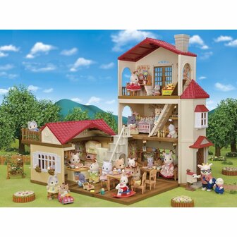 Sylvanian Families 5708 Groot Poppenhuis met Geheime Speelkamer + Licht