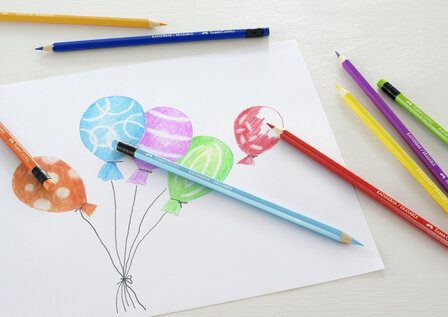 Faber Castell FC-116625 Kleurpotloden Faber-Castell Etui 24 Stuks Uitwisbaar