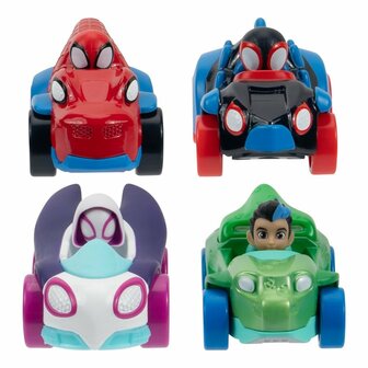 Marvel Spidey Die Cast Voertuigen 4 Stuks