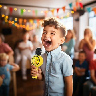 Pok&eacute;mon Karaoke Microfoon + Licht Geel/Zwart