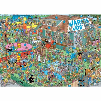 Jumbo Puzzel Jan Van Haasteren Jarige Job 1000 Stukjes + Poster